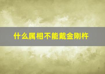 什么属相不能戴金刚杵