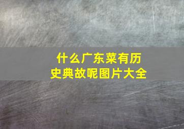 什么广东菜有历史典故呢图片大全