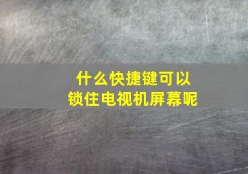 什么快捷键可以锁住电视机屏幕呢