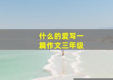 什么的爱写一篇作文三年级