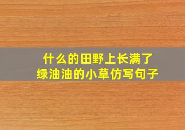 什么的田野上长满了绿油油的小草仿写句子