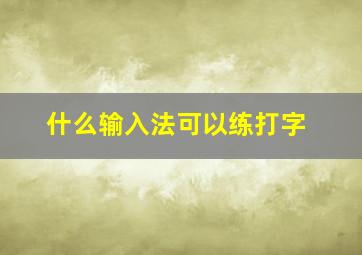 什么输入法可以练打字