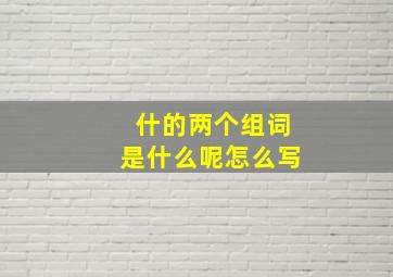 什的两个组词是什么呢怎么写