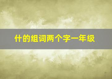 什的组词两个字一年级