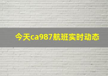 今天ca987航班实时动态