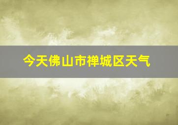 今天佛山市禅城区天气