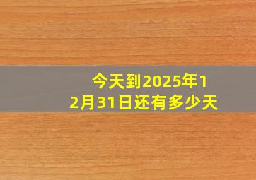 今天到2025年12月31日还有多少天