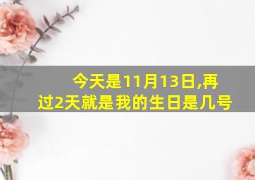 今天是11月13日,再过2天就是我的生日是几号