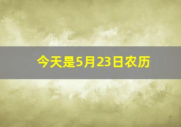 今天是5月23日农历