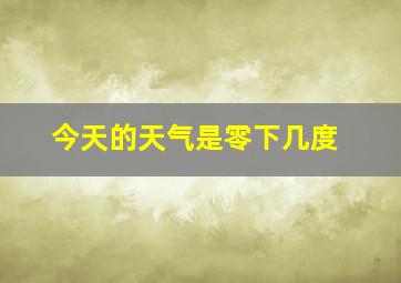 今天的天气是零下几度