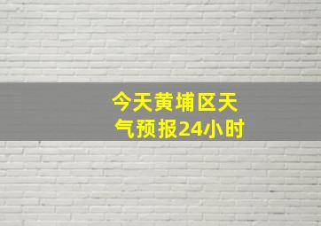 今天黄埔区天气预报24小时