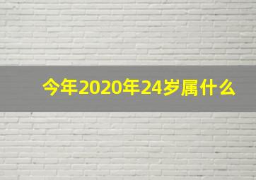 今年2020年24岁属什么