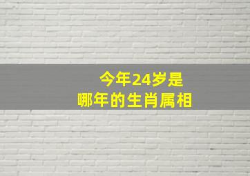 今年24岁是哪年的生肖属相