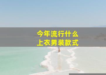 今年流行什么上衣男装款式