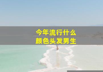 今年流行什么颜色头发男生