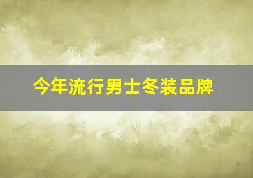 今年流行男士冬装品牌