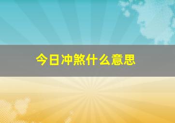 今日冲煞什么意思