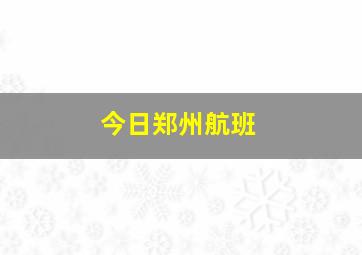 今日郑州航班