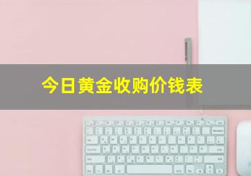 今日黄金收购价钱表