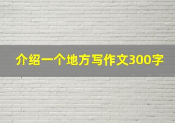 介绍一个地方写作文300字