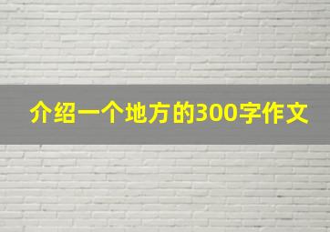 介绍一个地方的300字作文