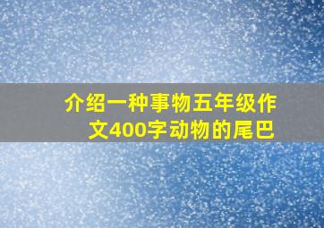 介绍一种事物五年级作文400字动物的尾巴