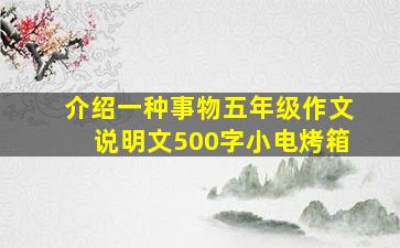 介绍一种事物五年级作文说明文500字小电烤箱