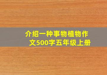 介绍一种事物植物作文500字五年级上册