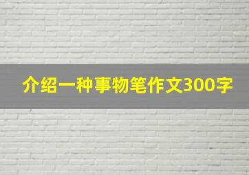 介绍一种事物笔作文300字