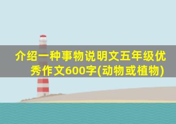 介绍一种事物说明文五年级优秀作文600字(动物或植物)