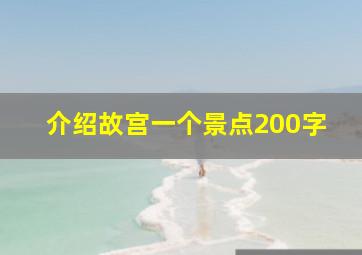 介绍故宫一个景点200字