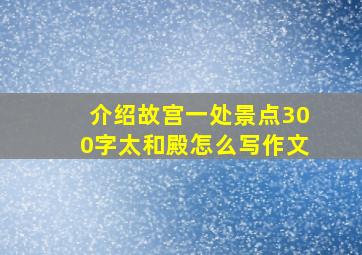 介绍故宫一处景点300字太和殿怎么写作文