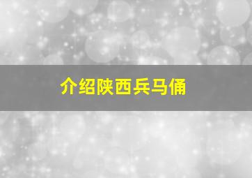 介绍陕西兵马俑