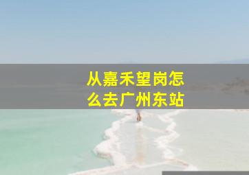 从嘉禾望岗怎么去广州东站