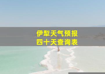 伊犁天气预报四十天查询表