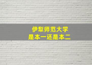 伊犁师范大学是本一还是本二