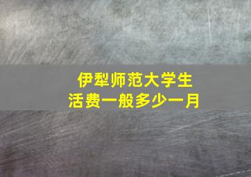 伊犁师范大学生活费一般多少一月