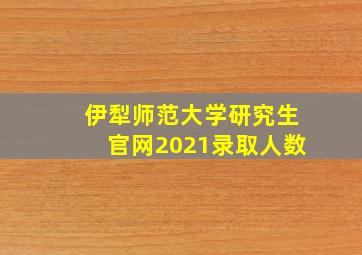 伊犁师范大学研究生官网2021录取人数