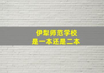 伊犁师范学校是一本还是二本