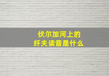 伏尔加河上的纤夫读音是什么