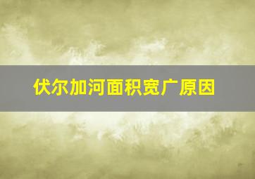 伏尔加河面积宽广原因