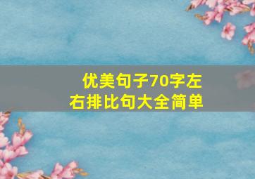 优美句子70字左右排比句大全简单