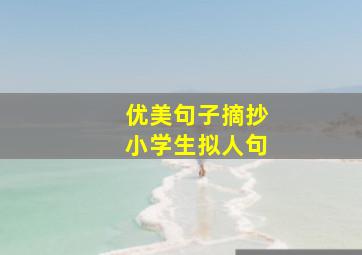 优美句子摘抄小学生拟人句