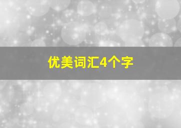 优美词汇4个字