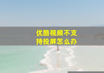 优酷视频不支持投屏怎么办