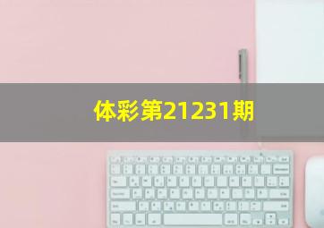 体彩第21231期