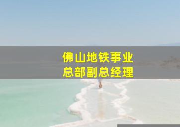 佛山地铁事业总部副总经理