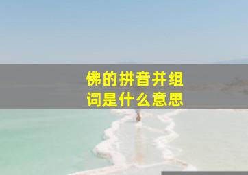 佛的拼音并组词是什么意思