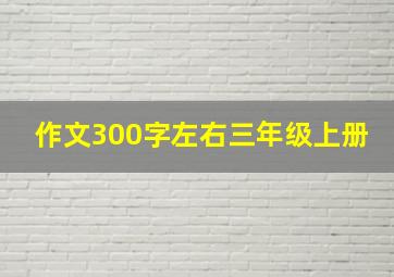 作文300字左右三年级上册