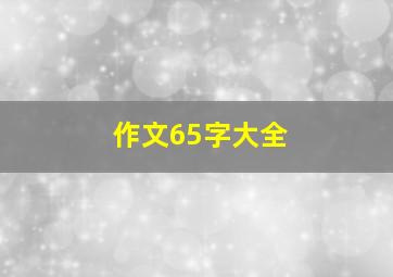 作文65字大全